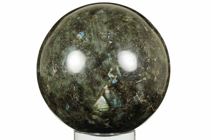 6.5" Flashy, Polished Labradorite Sphere - Madagascar